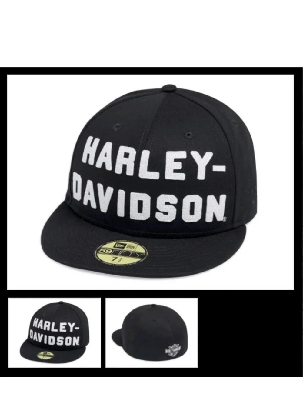 Harley-Davidson Black Cap with White Embroidered Logo